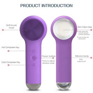 Nouveaux outils de beauté en silicone, brosses nettoyantes pour le visage chaudes et froides, nettoyage en profondeur et massage doux, brosse de lavage du visage, exfoliant pour la peau - Product Image 3