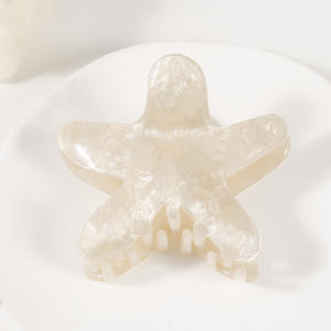 Einfache Sternform anpassbare 9cm PVC Lady Girls Haar klauen clips Frische süße Klauen clips Glitzernde Clips - Product Image 6