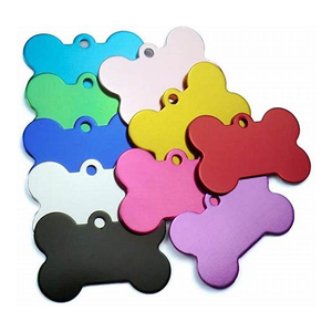 Piringan aluminium berwarna Anodized produk logam lembaran kerajinan logam <span class=keywords><strong>tag</strong></span> bentuk tulang kosong baja tahan karat - Product Image 1