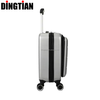 Valise à roulettes 19 pouces en ABS et PC avec ouverture frontale, compartiment pour ordinateur portable, sac de voyage personnalisé, promotion