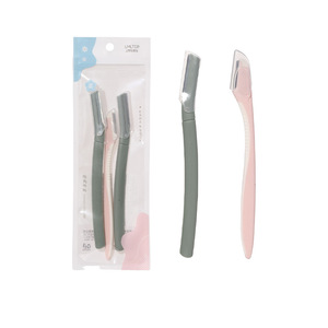 LMLTOP Tondeuse à sourcils 3 pièces en acier inoxydable à pointe inclinée avec filet de protection pour une coupe précise - Product Image 3