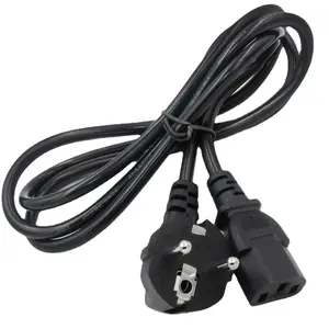 VDE Certified EU Power Cords with 3 Outlets Stripped End AC Power Cord in Various Lengths 1m 1.5m 1.8m 3m 5m 10m