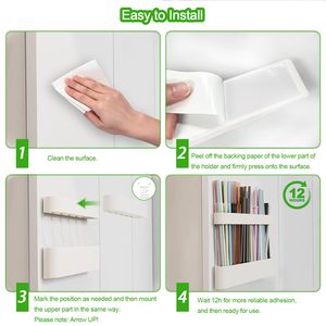Straw Holder for Cabinet Door Silicone Straw Organizer for Cabinet Door <b>Kitchen</b> Cabinet Organizer Reusable Straws Dispenser - Product Image 4