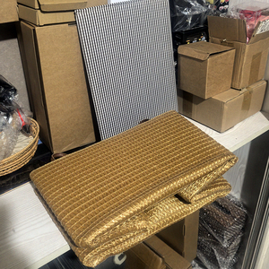 Keranjang Penyimpanan Anyaman Persegi Panjang dengan Pegangan, Keranjang Rotan Lipat untuk Mainan, Selimut, Desain Hemat Ruang - Product Image 6