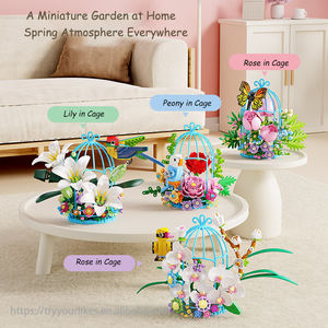 EPT rosa giglio in gabbia blocchi di costruzione 384 pz fiore all'ingrosso educativo fai da te Bouquet di mattoni popolare ragazza giocattoli 2026 - Product Image 3