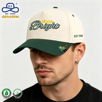 Casquettes de baseball personnalisées OEM ODM avec logo brodé, style color-block, avec étiquette de marque privée pour le streetwear et le quotidien