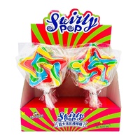 Sucette Géante Arc-en-Ciel en Spirale 160g Emballée Individuellement Boîte de 12 (160g*12 Pièces) Bonbon Dur