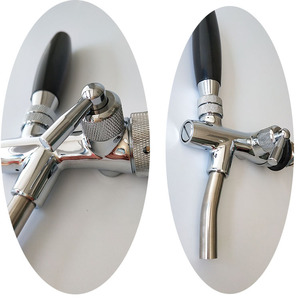Robinet de bière en laiton forgé chromé avec compensateur, couleur or et bronze - Product Image 5