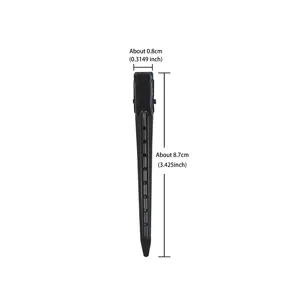 Lot de 20 pinces à cheveux en métal noir durables de 9 cm, type bec de canard, pour coiffure DIY et extensions capillaires - Product Image 2