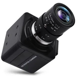 ELP Webcam Digital USB H.264 30fps IMX323 1080P, Kamera Web Lensa Zoom HD dengan Lensa Varifokal 2.8-12Mm