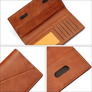 Wholesale Custom Long PU Leather Credit Card Wallet for Men and Women with ID Window Cash Money - Product Image 5