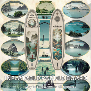 Planche de paddle gonflable <span class=keywords><strong>YASKA</strong></span> Drop Stitch pour la pêche et le surf, avec aileron amovible, antidérapante, portable, unisexe, vente en gros - Product Image 2