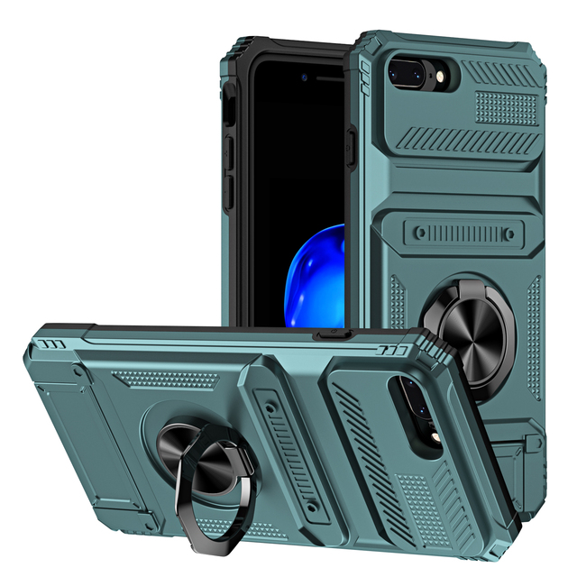 Wholesale Protective Pro Hard PC Mobile Phone Case iPhone 7 Plus/8 Plus Google Shockproof Car Magnetic Stand Card Slot