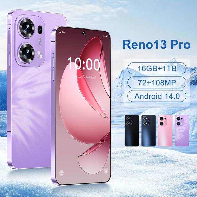 Hot Sale Reno13 Pro Global Smartphone 7.3" Deca-Core CPU 7800mAh Battery 16GB+1TB Storage 108MP Camera