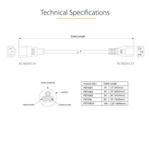 Cable de Extensión de Alimentación YouLong IEC <span class=keywords><strong>VED</strong></span> 3C Industrial con Aislamiento de PVC, Clasificación IP67, Conductor de Latón, Cable IEC C13/C14 para Computadora - Product Image 2