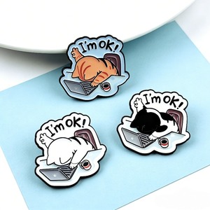 Épingles de collection en alliage de zinc plaqué, style <span class=keywords><strong>anime</strong></span> mignon, émail souple, thème animalier, pour les amoureux des animaux, vente en gros, écologiques - Product Image 2