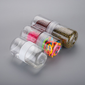 Hot Bán Trong Suốt <span class=keywords><strong>Pet</strong></span> Kẹo Lưu Trữ Hai Mặt Đồ Ăn Nhẹ Linh Tinh Hạt Hoa Trà Playdough Cấp Thực Phẩm Chai Nhựa - Product Image 1