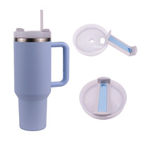 Vaso Térmico Ecológico de Doble Pared para Viajes en Auto, para Cerveza o Café, de Acero Inoxidable Aislado al Vacío, de 40 oz, con Asa