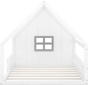 Bambini <span class=keywords><strong>Montessori</strong></span> casa <span class=keywords><strong>letto</strong></span> per bambini mobili camera da <span class=keywords><strong>letto</strong></span> legno moderno semplice struttura del <span class=keywords><strong>letto</strong></span> pavimento per bambini con Guardrail - Product Image 5