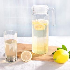 Jarra de agua de plástico irrompible, transparente, con tapa, para agua fría, té helado, zumo, bebida, Carafe, 1100ml - Product Image 3
