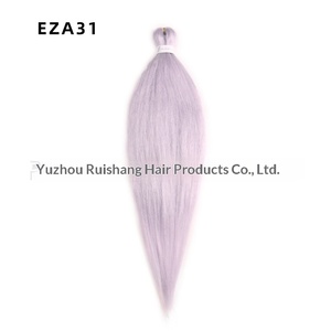 Queue de cheval pré-cousue Xuchang, tresses africaines EZ Easy Braid 90g, cheveux synthétiques haute température, style européen et américain, africain - Product Image 5
