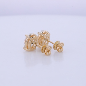10K 14K Oro sólido Forma ovalada 0.7ct 1ct 2ct Lab Grown Diamond IGI Solitaire Diamond Stud Pendientes - Product Image 3