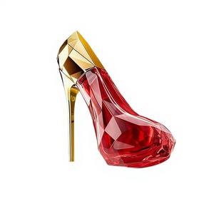 Flacon de parfum rouge à talon haut 10,5 cm, or, luxe, cadeau de mariage pour femme - Product Image 1