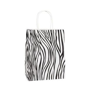 Manufactures Reusable Takeway Square Bottom Tropical Handles <b>Coffee</b> Burger Lunch Carry Black Gift Paper Bags - Product Image 1