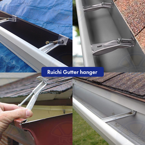 Staffe di sospensione nascoste per grondaia senza saldatura con vite a testa da 5 pollici e 6 pollici in alluminio per grondaia - Product Image 4