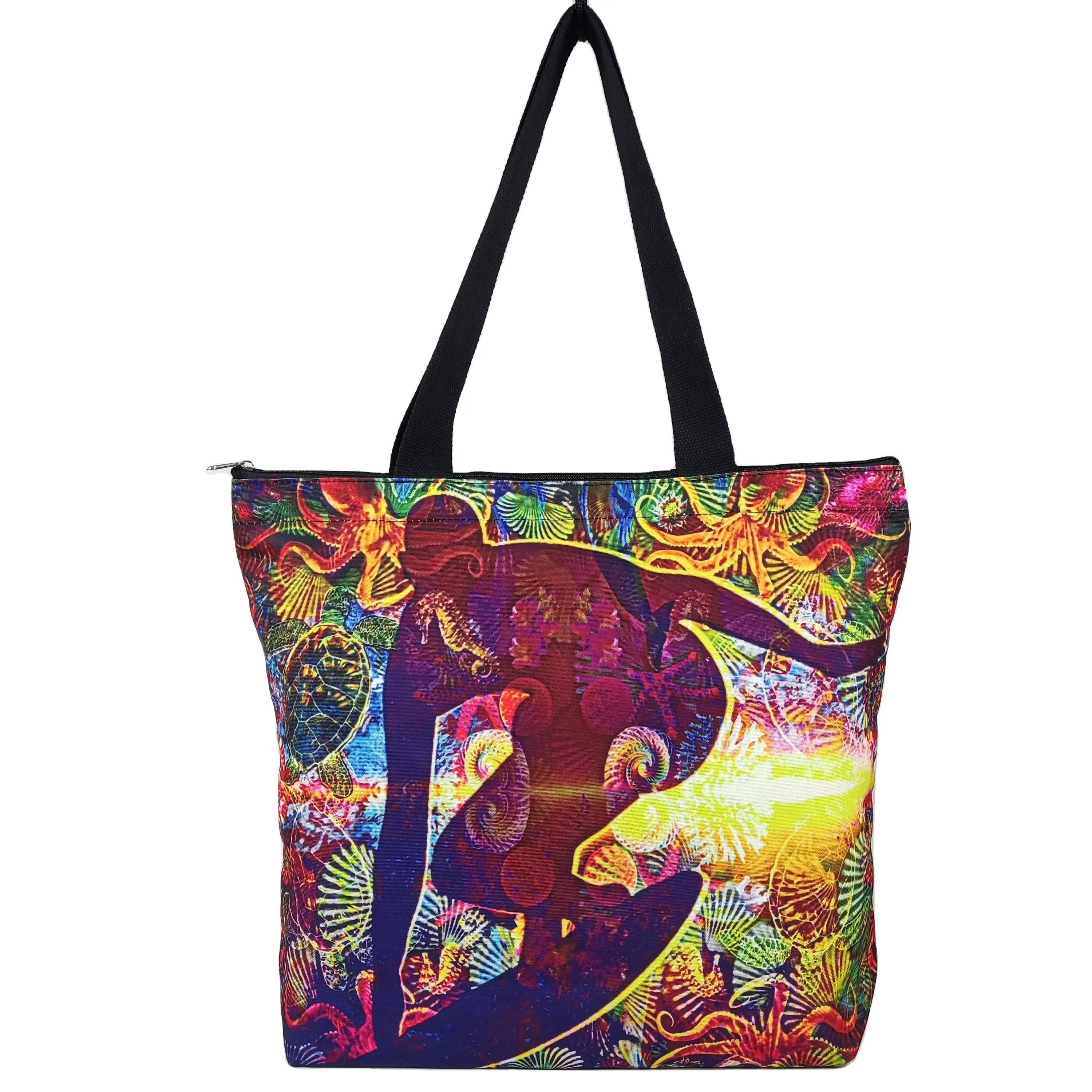 Tote Bag Plain Canvas With Compartments Recycled Tote Bags Shopping Printed High Quality Custom Tote Shoulder Bag