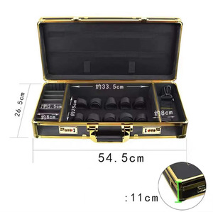 En gros Portable En Aluminium Outils De Coiffeur <span class=keywords><strong>Valise</strong></span> Salon De <span class=keywords><strong>Coiffure</strong></span> Boîte À Outils Grand Mot De Passe Or Barbier Cas - Product Image 3