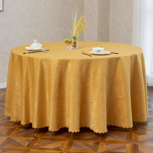 定制圆桌布活动花式婚礼装饰酒店桌布定制提花桌布 - Product Image 4