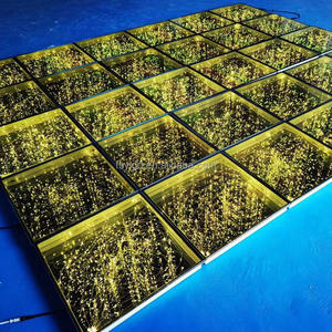 Plancher LED pour scène, plancher LED pour la danse, danse 3D, mariage, fête, DJ, discothèque, pub, scène, plancher en miroir de verre, contrôle DMX512, lumière de danse - Product Image 1