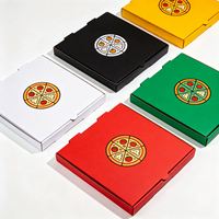 Boîte à pizza personnalisée en carton ondulé épais, écologique, recyclable, avec impression de logo personnalisée, estampage, forme carrée - Emballage alimentaire