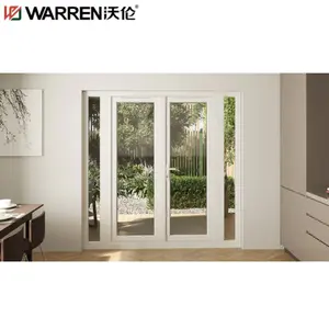 ウォーレン42x96フレンチアルミニウムフルガラスブラックインテリアアーチ型ドアベッドルーム