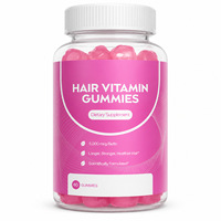 Complément alimentaire multivitaminé végétalien à marque privée, très vendu, biotine et collagène, vitamines pour cheveux sous forme de gommes, favorise la santé des cheveux