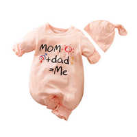 Conjunto de Ropa para Bebé Recién Nacida, Moda Sostenible Hecha a Medida, Conjunto de Mameluco para Bebé, Conjuntos de Ropa para Bebés Niñas con Gorro