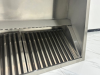 Hotte de cuisine professionnelle en acier inoxydable avec filtre à graisse