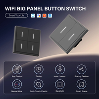 MVAVA Interruptor de Luz Inteligente de Doble Polo con Panel de PC de Lujo, Estándar Europeo, Blanco, 3 Botones, WiFi, Zigbee, Smart Life, Cableado/Inalámbrico, Táctil, Compatible con Alexa