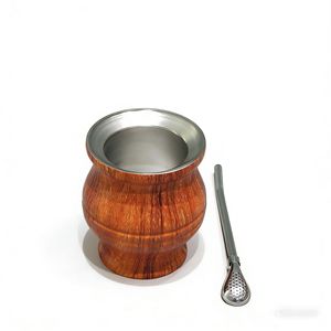 Juego de Mate Argentino Personalizado al por Mayor, Taza de Mate de Doble Pared de Acero Inoxidable 304 con Bombillas - Product Image 1