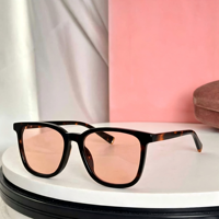 Lunettes de soleil unisexes carrées à monture intégrale avec verres PC dégradés marron, bleu, rose, protection UV400, mode extérieure