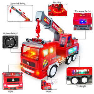 Nouveau <span class=keywords><strong>jouet</strong></span> de <span class=keywords><strong>grue</strong></span> de Construction de voiture électrique 1:18 <span class=keywords><strong>jouet</strong></span> de <span class=keywords><strong>grue</strong></span> télescopique avec lumière - Product Image 4