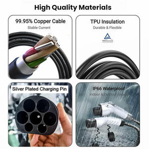 เครื่องชาร์จรถยนต์ไฟฟ้าแบบพกพา Type 2 กำลังไฟ 7kW ปลั๊กแบบ Schuko พร้อมหน้าจอ LCD แสดงข้อมูลแบบเรียลไทม์ ปรับกระแสไฟได้ ใช้ได้กับรถยนต์ไฟฟ้าทุกประเภท - Product Image 3