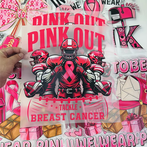 Customized Breast Cancer Dtf Transfers Ready to Press Vinyl <strong>Printed</strong> Designs Sticker Heat Transfer <strong>Iron</strong> <strong>on</strong> Labels for T-shirt - Product Image 5
