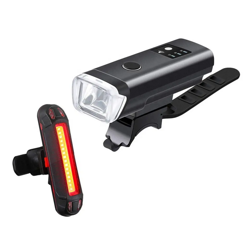 Venta caliente al aire libre de Sensor en carretera de montaña frente de la cabeza Super brillante impermeable USB recargable Led luz para bicicleta conjunto