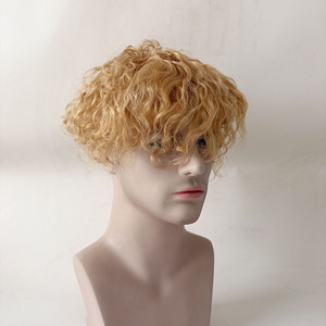 0.04mm <b>Mens</b> Full Pu V Loop 25mm Medium Wave Human Hair <b>Wigs</b> Male Toupee Piece Hair System Hair for Best Price Good Quality#22 - Product Image 3