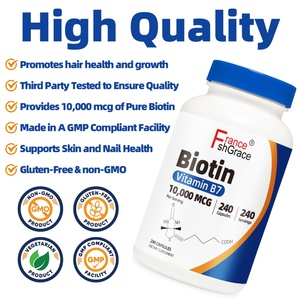 Nouveauté : Complément de biotine avec vitamine B7, 240 capsules, soutient la fonction immunitaire pour adultes, capsules de biotine - Product Image 2