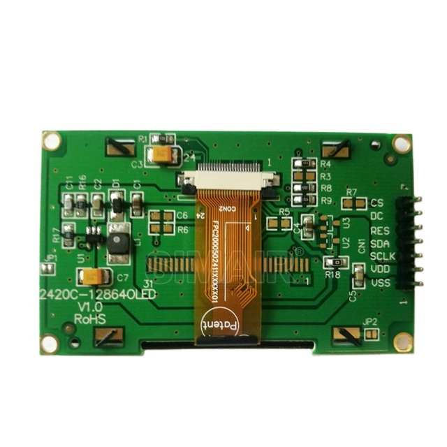 Factory Sale Widely Used SSD1309 12864 7 Pin SPI/IIC I2C Serial Interface 2.42 inch 128X64 OLED LCD Display Module