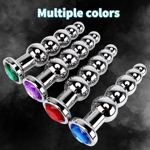 Consolador Anal de acero inoxidable pesado, tapón Anal para masaje de próstata con 4 bolas, Juguetes sexuales para hombres, mujeres, tapones anales de Metal Gay - Product Image 3