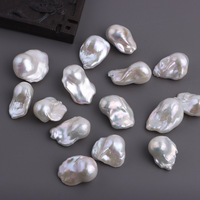 Perles d'eau douce baroques naturelles de qualité AAAA, couleur blanche, diamètre 15-20 mm x longueur 18-32 mm, pour la fabrication de bijoux